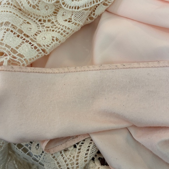 Eliza J Crochet Lace Maxi Dress 10P Cream Fully Lined - Picture 12 of 13